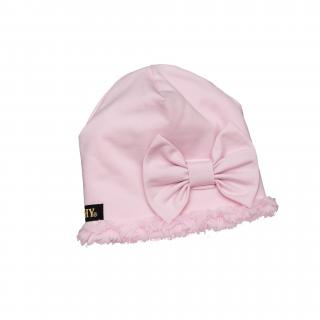 Zimná čiapka Lilly Sheepy ružová (Zateplená čiapka s mašľou)
