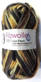 Filzwolle color - Braun-anthrazit multicolor 2614-25