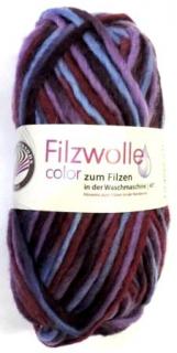 Filzwolle color - Fuchsia-fliede-hellblau multicolor 2614-40