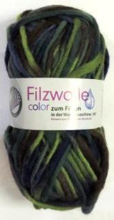 Filzwolle color - Grun-marine-multicolor 2614-22