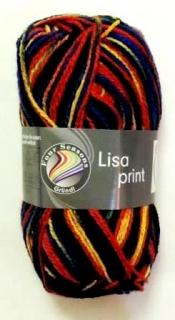 Lisa PRINT - Blau.-gel-rot multicolor  - 755-55