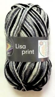 Lisa PRINT - Schwar.-grau multicolor  - 755-50