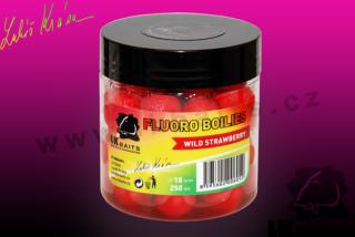 LK Baits Fluoro Boilie Wild Strawberry (18mm 250ml)