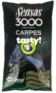 Sensas 3000 Carp Tasty Garlic (kapor cesnak) 1kg (cesnak)