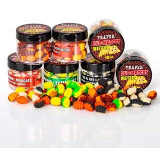 Traper Wafters Maggot M/F Duo Colour 8mm Banán/vanilka/čokoláda (čierno/žltá farba)