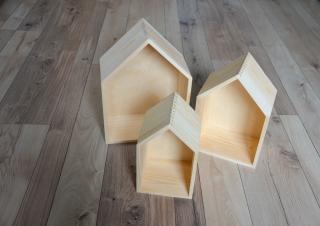 drevené domčeky - set