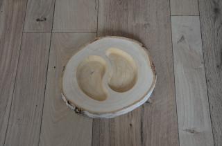 miska z brezového dreva s kôrou
