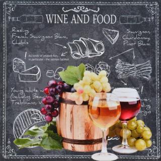 Obraz na plátne - Víno a jedlo