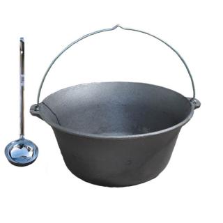 Goulash Cauldron kotlík na guláš liatina 0,8 cm 10,8 l, Goulash Cauldron naberačka nerez INOX