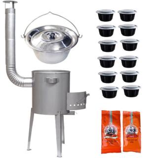 Green home kotlík na guláš nerez 0,8 mm 22 l INOX, Green home pokrievka nerez INOX, Green home nerezová kotlina 42 cm LUXUS, paprikové korenie na guláš 2 x 100 g, plastové boxy (misky) 12 ks 1000 ml
