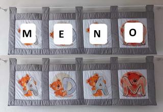 Zástena PERSONALIZOVANÁ - 4 písmená