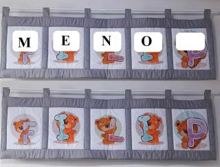 Zástena PERSONALIZOVANÁ - 5 písmen