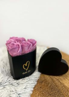 Flower box With love Black-lila