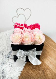 Flowerbox z mydlových ruží Karmen