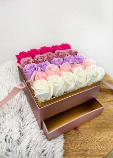 Mydlový Flower box Pinky