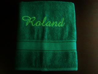 Osuška Roland (Vyšívaná osuška tm.zelená)