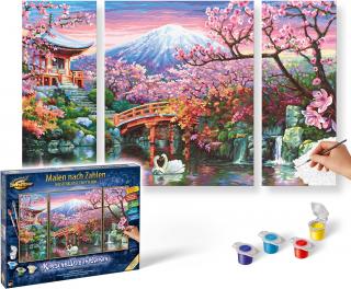 Čerešňové kvety v Japonsku (80 x 50 cm) (Maľovanie podľa čísel - Schipper)