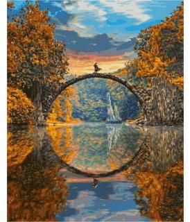Diablov most na jazere Rakotzsee (40 x 50 cm) (Maľovanie podľa čísel - Schipper)