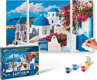 Santorini (80 x 50 cm) (Maľovanie podľa čísel - Schipper)