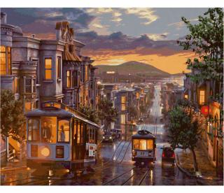 Večer v San Franciscu (40 x 50 cm) (Maľovanie podľa čísel - Schipper)