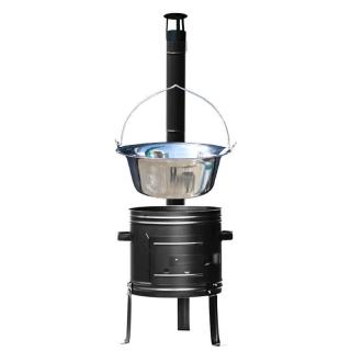 Green Home kotlík na guláš 22 l nerez INOX (0,8 mm), Green Home kotlina 42 cm KOV + demontovateľné nožičky
