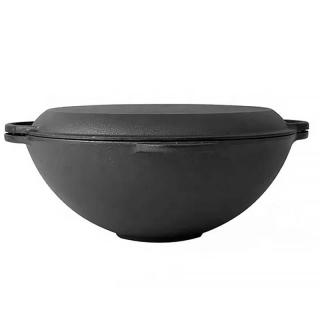 Home Cook Liatinový wok 32 cm pokrievka - panvica 3 v 1