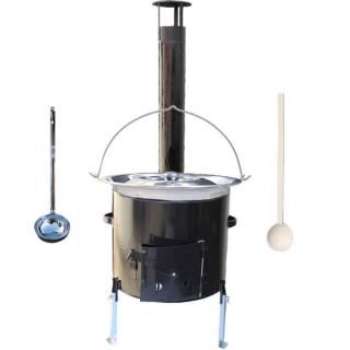 Kotlíkový gulášový set + antikorový kotlík 15 L (1,2 mm) Smalt Party (Kotlíkový gulášový set + antikorový kotlík 15 L (1,2 mm) Smalt Party)
