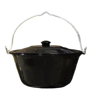 Perfect Cauldron kotlík na guláš smalt 13 l, Perfect Cauldron pokrievka smalt BLACK