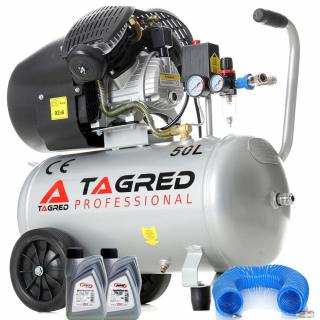 Tagred TA360-2v1 (Olejový kompresor TAGRED TA360 50L 3.0KW s efektívnou účinnosťou 380L/min. a separátorom + hadica a olej)
