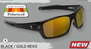 Okuliare polarizačné Horizon Black/gold Revo (Traper)