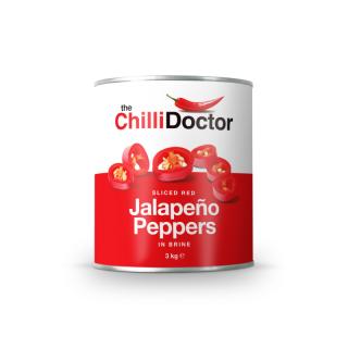 Krájené červené Jalapeño papričky v nálevu 3 kg- Egypt (Chrumkavé nakladané krájané kolieska zelených Jalapeño papričiek v slanom náleve s vínnym octom sa skvelo hodia do akéhokoľvek jedla - od hamburgerov, pizze až po nakladané syry či utopence.)