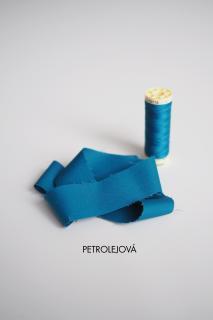 ŠATY S FAZÓNKOU A RAGLÁNOVÝM RUKÁVOM 34, PETROLEJOVÁ