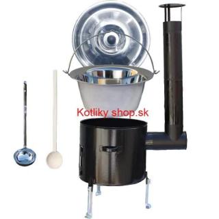 Antikorový kotlík 22 L (0,8 mm) + smaltovaná kotlina 42 cm + vareška a naberačka Easy party (Antikorový kotlík 22 L (0,8 mm) + smaltovaná kotlina 42 cm + vareška a naberačka Easy party)