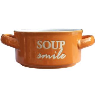 Keramická miska na polievku – oranžová SOUP (Keramická miska na polievku, oranžová SOUP)