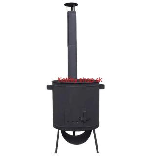 Kotlina 53 cm s žiaruvzdornou farbou PLUS 600 4 MM (Kotlina 53 cm s žiaruvzdornou farbou do 600 °C + zosilnený rošt 4 mm PLUS 600 4 MM)