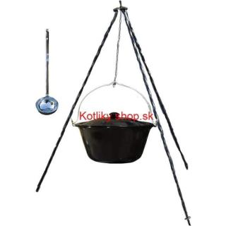 Smaltovaný kotlík 10 L + pokrievka + stojan (Smaltovaný kotlík 10 L + pokrievka + stojan)