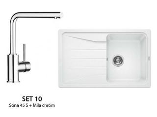 BLANCO SET 10 (SONA 45 S + MILA chróm)