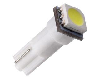 LED auto žiarovka T5 LED 0,5W 12V biela