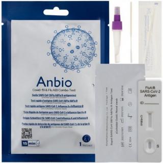 1 ks Antigénny výterový test na COVID-19 a chrípku A/B ANBIO