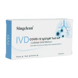 1 ks Rýchly test protilátok IgG / IgM na COVID-19 SINGCLEAN /po expirácii/