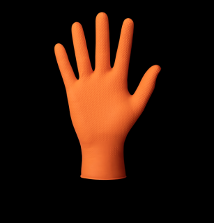 Jednorazové nitrilové rukavice SD Grip oranžové 50 ks XL