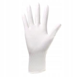 Jednorazové nitrilové vyšetrovacie rukavice SSGLOVE biele 100 ks XL