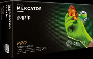 Ochranné nitrilové rukavice Mercator GOGRIP zelené 50ks L