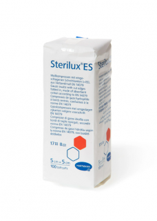 Priedušné gázové kompresy Sterilux ES, nesterilné 100 ks 5 x 5 cm