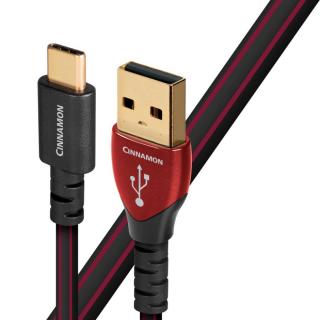 Audioquest Cinnamon USB A -  USB C 0,75 m (Špičkový kábel s konektormi USB A na USB C, postriebrené vodiče s 1,25% striebra)