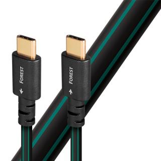 Audioquest Forest USB-C na USB-C 0,75m (Kábel s konektormi USB C na USB C, postriebrené vodiče s 0,5% striebra)