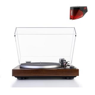 Dual CS 429 High Fidelity + Ortofon 2M RED Walnut (Plne automatický gramofónový prístroj pre náročných poslucháčov so vstavaným PHONO predzosilňovačom a prenoskou Ortofon 2M)