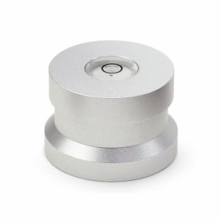 Dynavox Alu Single Puck ASP3 (Hliníkový stredový adaptér pre single, celohliníkové strieborné prevedenie, výška 25mm, vstavaná vodováha)