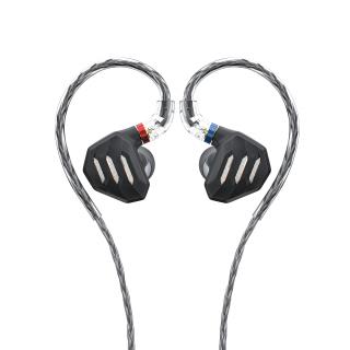 FiiO FH7S (Hi-Fi hybridný IEM s jedným 13,6 mm DLC dynamickým meničom a štyrmi špeciálnymi Knowles Balanced Armature meničmi. Polo-otvorená)