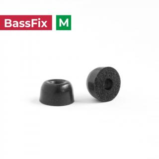 Intezze BassFix M (Kvalitné penové nástavce pre špuntová / in-ear slúchadlá. 3 páry v balení, veľkosť M, čierna farba)